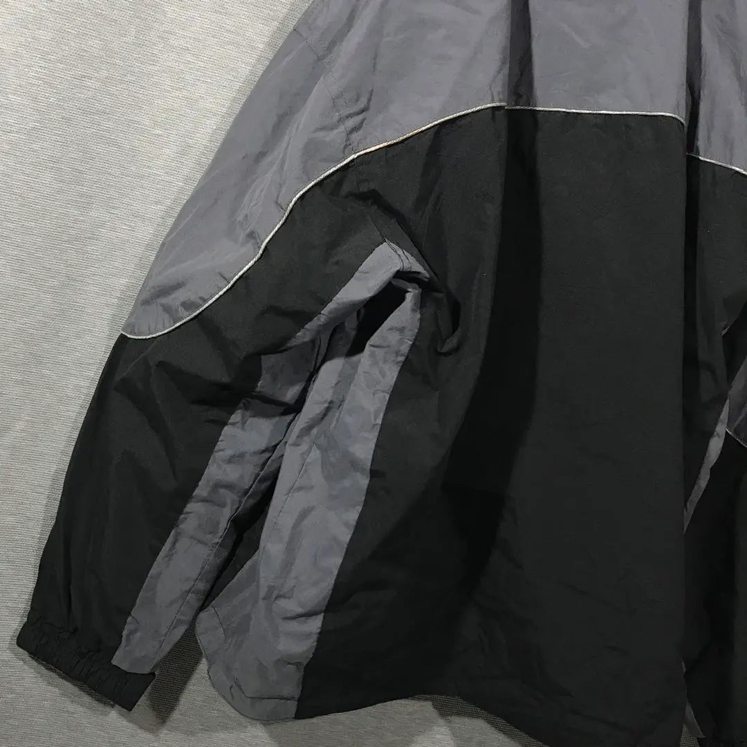 [HAYWARD.CA] Reversible embroidered logo fleece lining nylon jacket