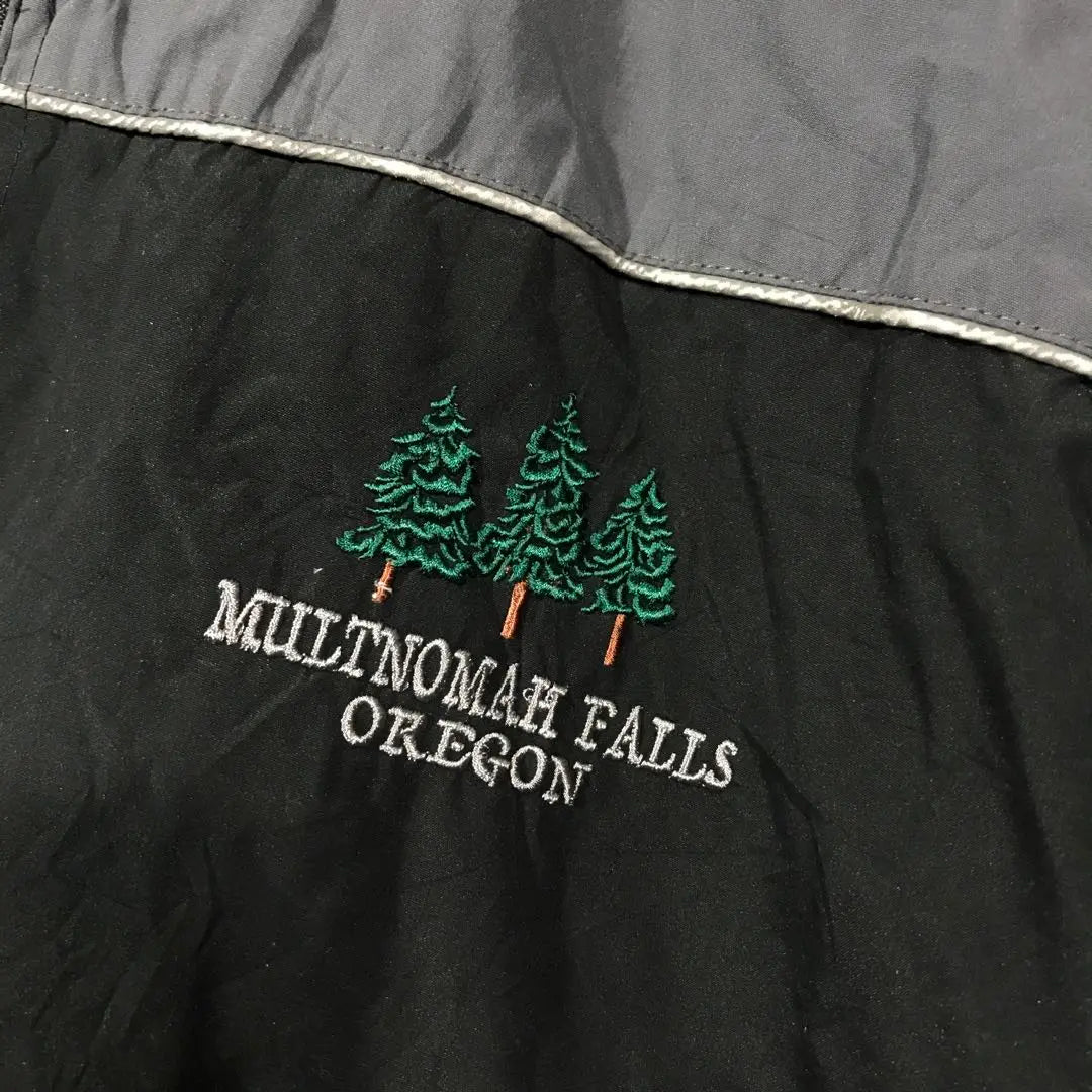 [HAYWARD.CA] Reversible embroidered logo fleece lining nylon jacket