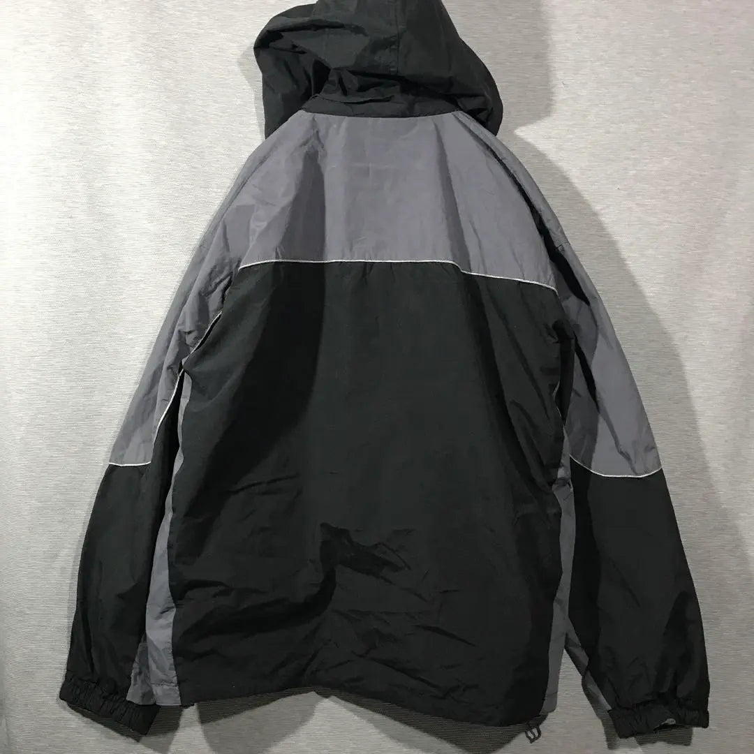 [HAYWARD.CA] Reversible embroidered logo fleece lining nylon jacket