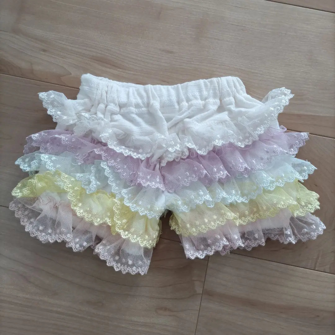 Anonymous delivery Baby clothes 80cm pants Pants Ruffles Pastel colors