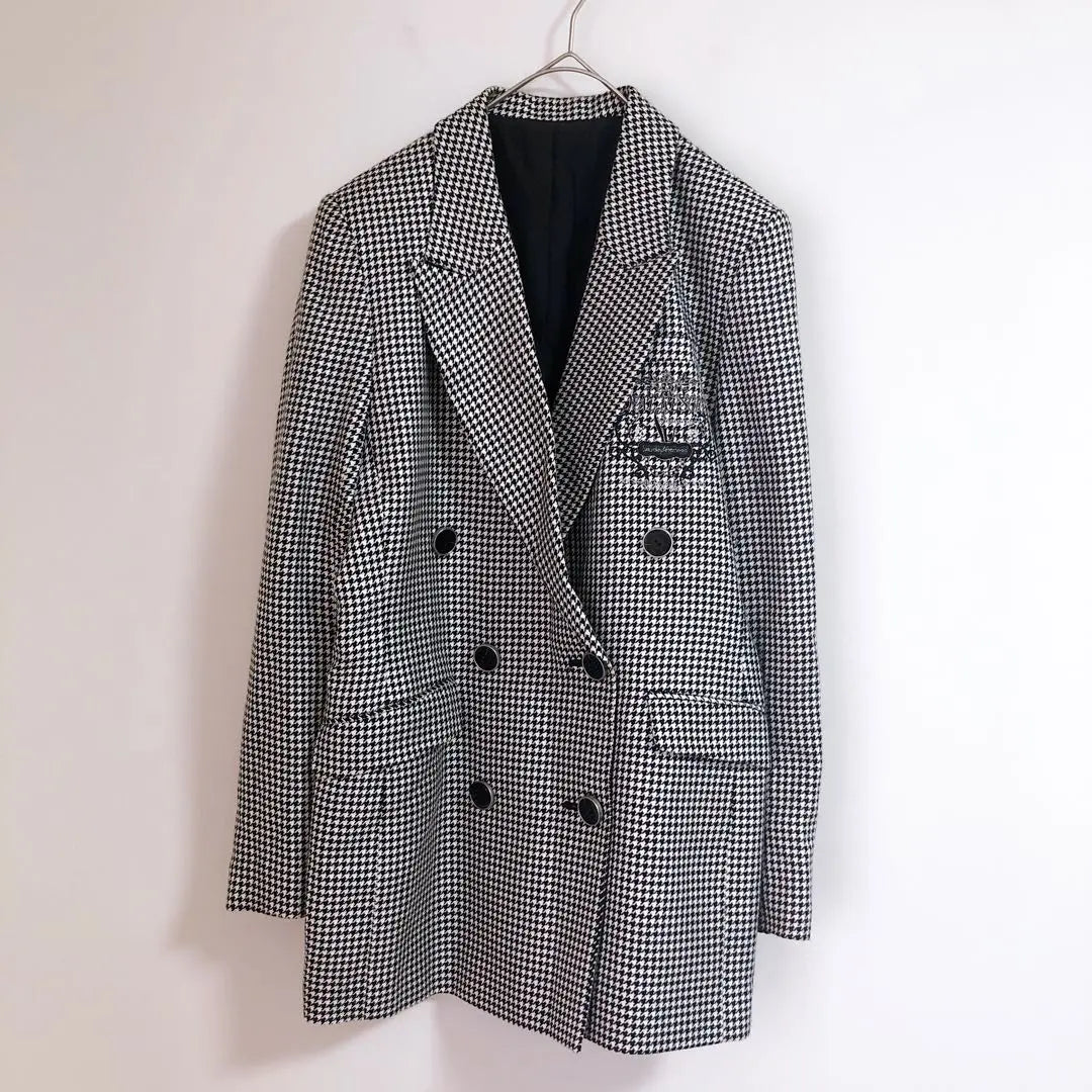 [STURDAY AFTERNOON] (M) Houndstooth pattern tailored jacket/double