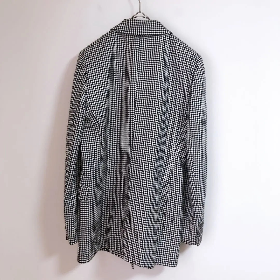 [STURDAY AFTERNOON] (M) Houndstooth pattern tailored jacket/double