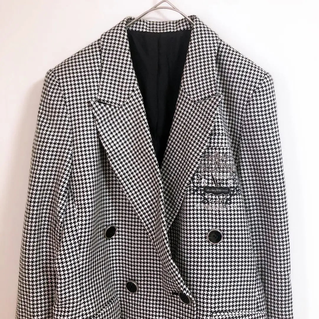 [STURDAY AFTERNOON] (M) Houndstooth pattern tailored jacket/double