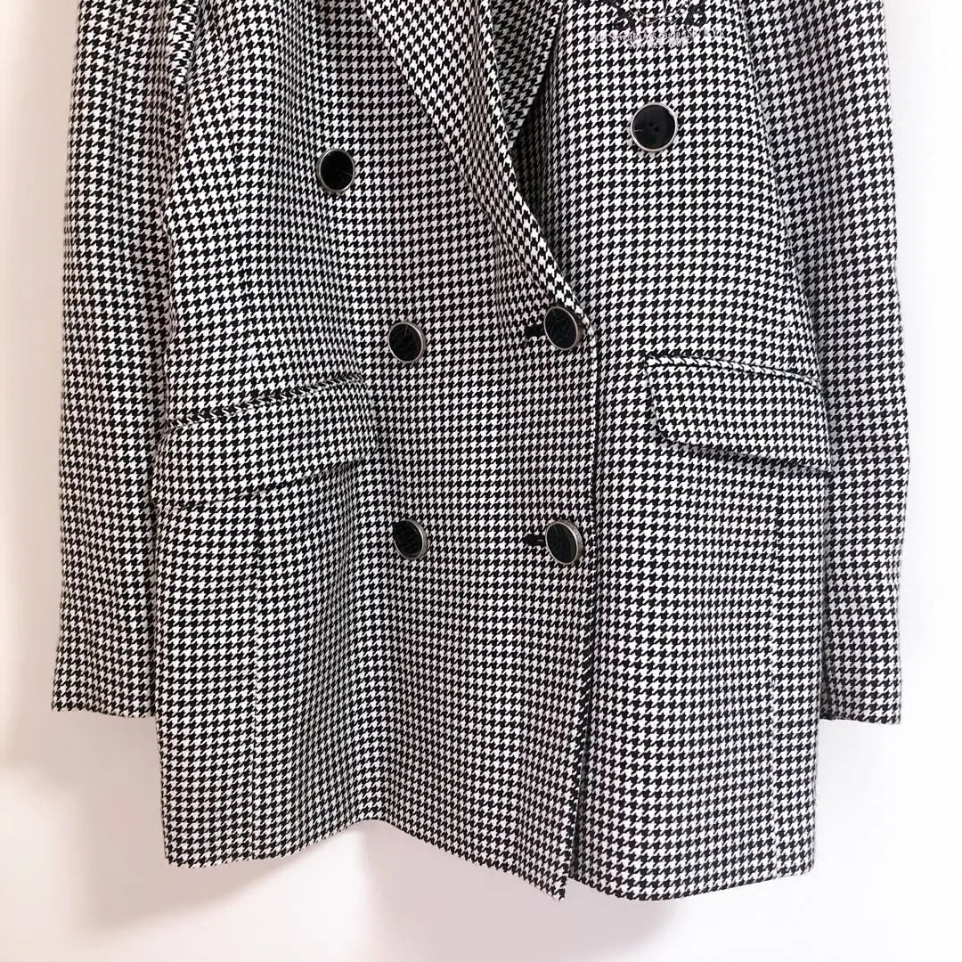 [STURDAY AFTERNOON] (M) Houndstooth pattern tailored jacket/double