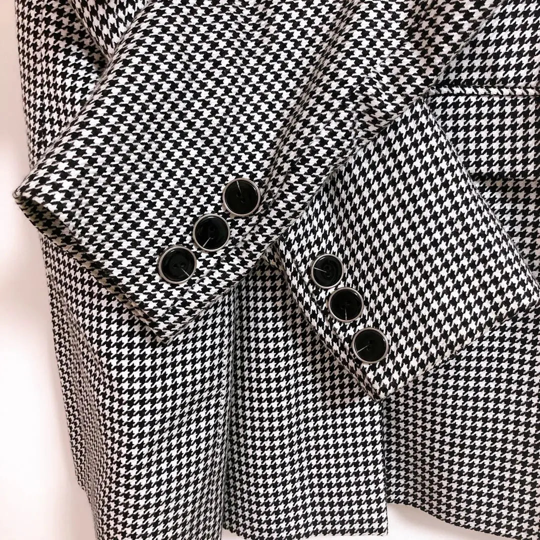 [STURDAY AFTERNOON] (M) Houndstooth pattern tailored jacket/double