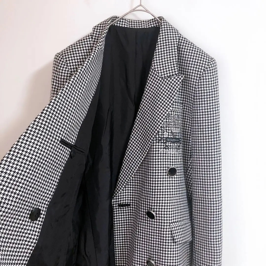 [STURDAY AFTERNOON] (M) Houndstooth pattern tailored jacket/double