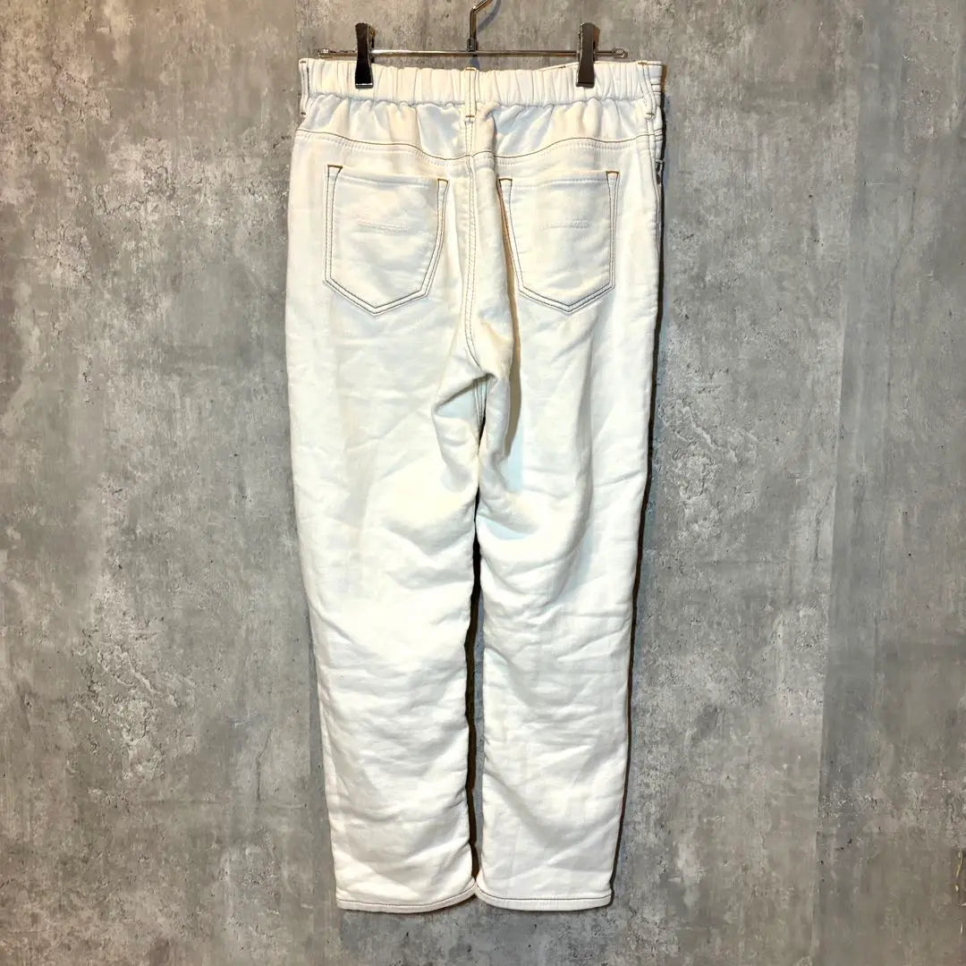 ✨Producto de calidad✨ Yanuk [M] Denim recto ♡ Piernas bonitas, cómodo, hecho en Japón, algodón, blanco