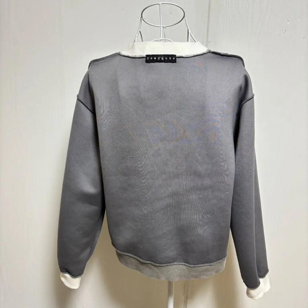 roarguns transformed color scheme sweatshirt 2 made in Japan, gray pullover, slit