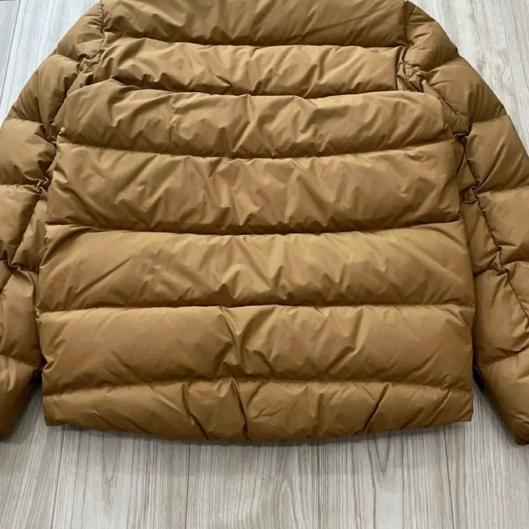 [Good condition] Calvin Klein Down Jacket S Beige Front Logo Patch