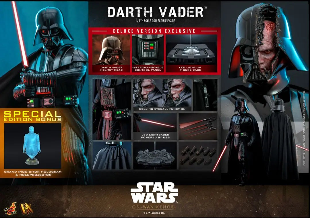 Darth Vader Versión Deluxe Hot Toys TV Masterpiece Obi -Wan | ダースベイダー デラックス版 ホットトイズ テレビ マスターピース オビ＝ワン