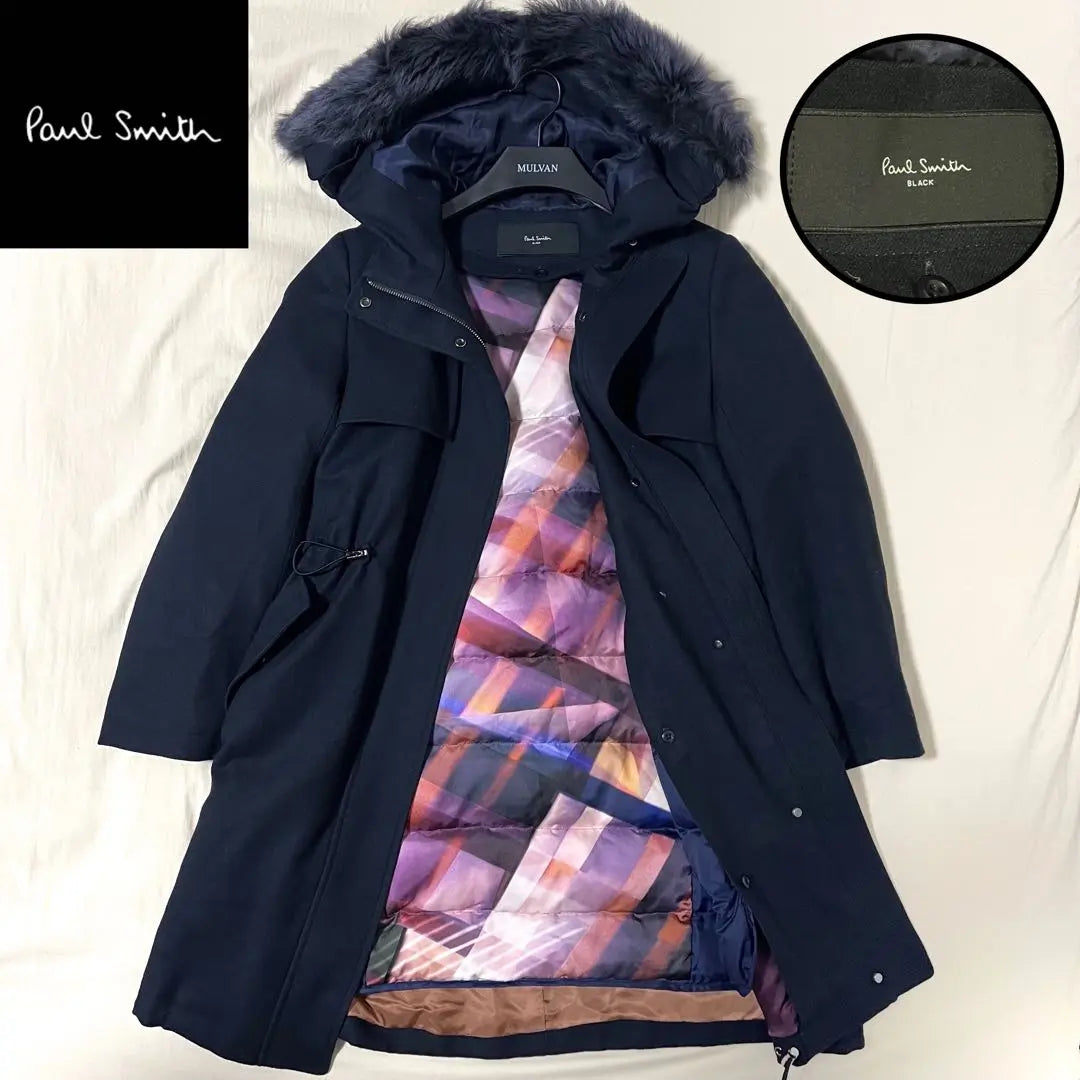 Very beautiful item✨Latest Paul Smith cashmere down coat liner all over pattern 2way