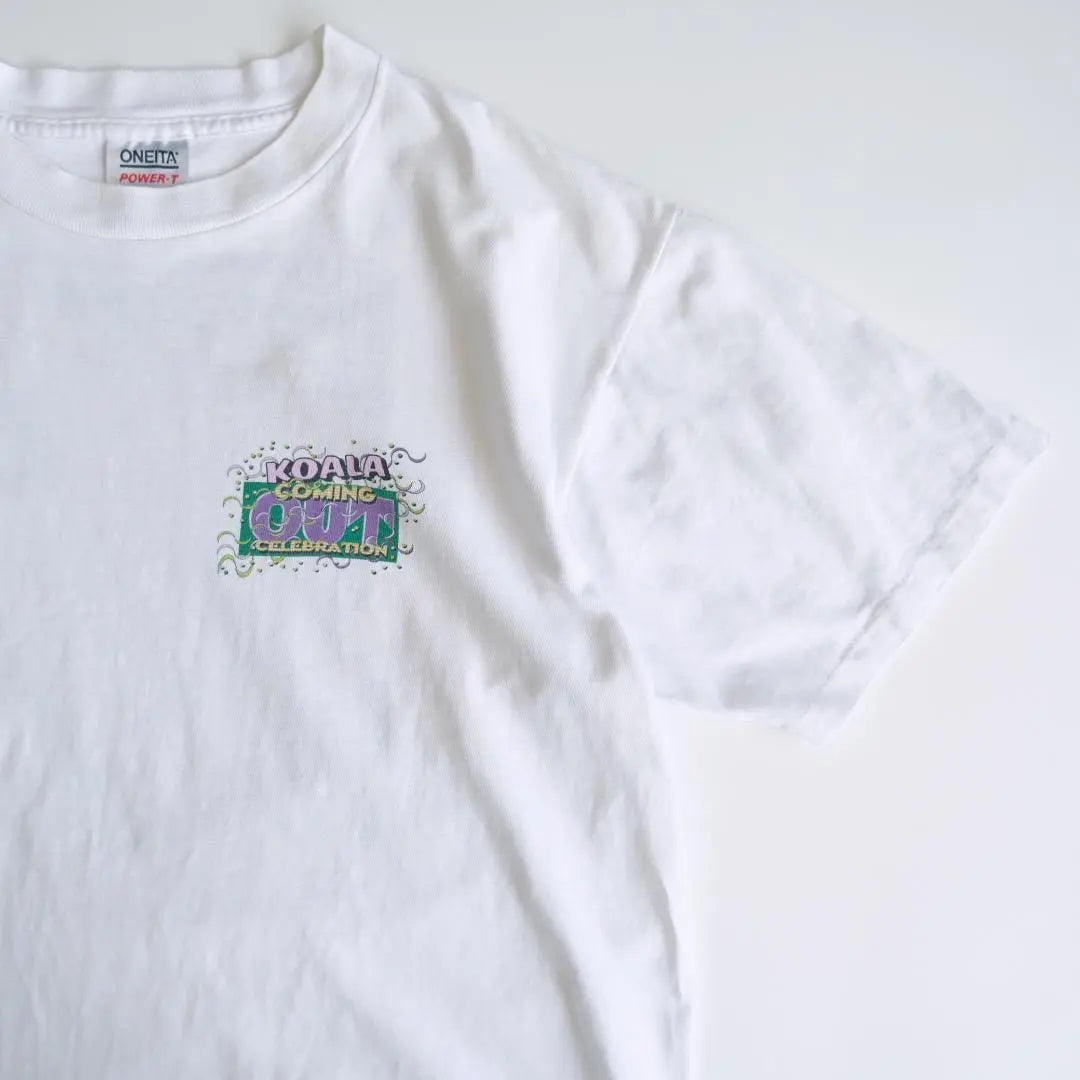 90's Animal Koala Double -sided Print Short Sleeve T -shirt White XL Retro Annual clothes | 90's アニマル　コアラ　両面プリント半袖Tシャツ　白 XL レトロ　古着