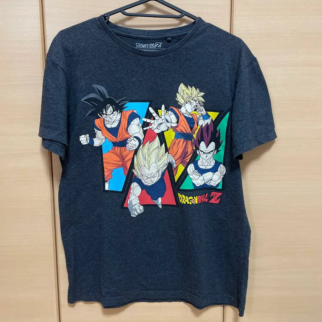 US limited Dragon Ball anime T-shirt Son Goku Vegeta M Gray Reverse import