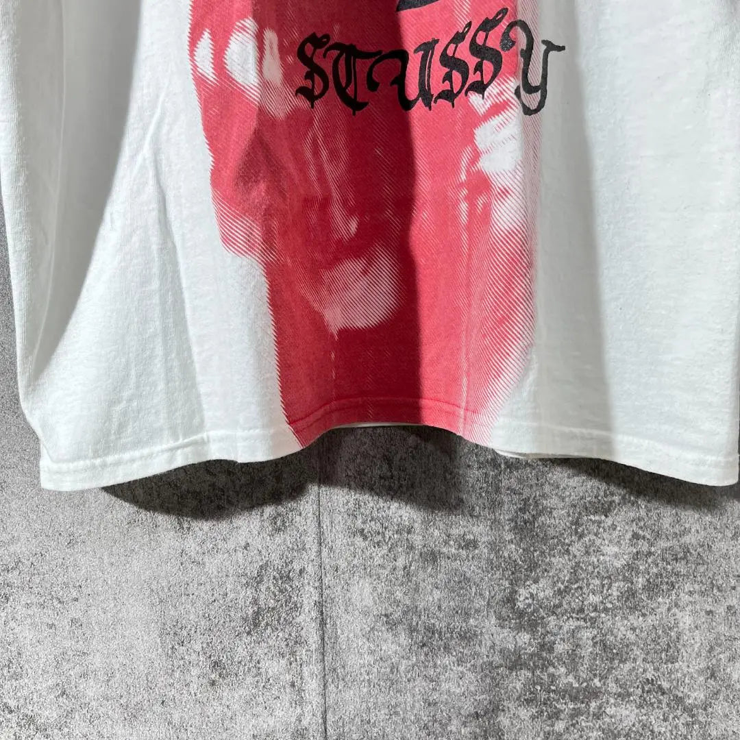 [Muy popular] Camiseta Stussy con estampado grande ◎ Presencia de calavera ◎ Doblaje suelto