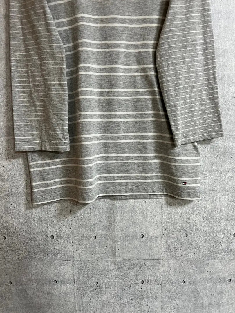 [Belleza] TOMMY HILFIGER Camiseta larga Gris Talla S | 【美品】TOMMY HILFIGER ロングTシャツ グレー サイズS