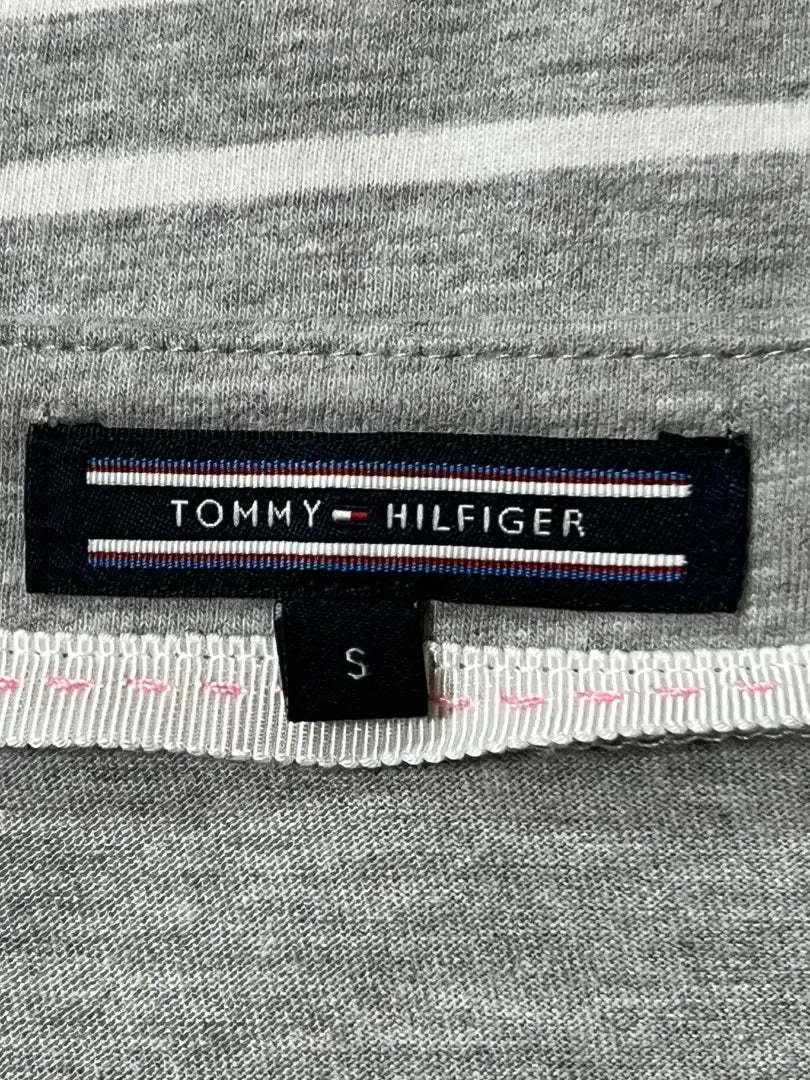 [Belleza] TOMMY HILFIGER Camiseta larga Gris Talla S | 【美品】TOMMY HILFIGER ロングTシャツ グレー サイズS