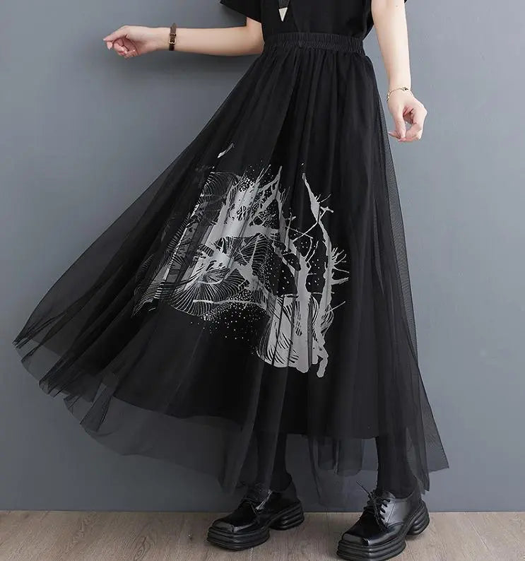 Large size women's skirt long spring/summer autumn new