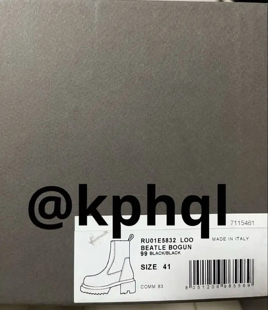 Reliable genuine Rickowens Beatle Bogun 85mm boots