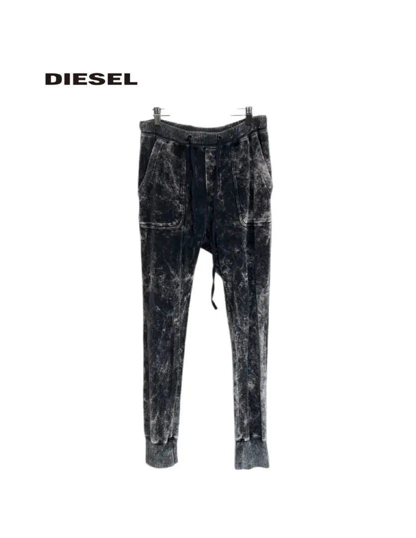 ★ DIESEL Tie-dye pattern velour-like jogger pants