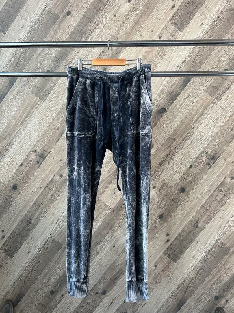 ★ DIESEL Tie-dye pattern velour-like jogger pants