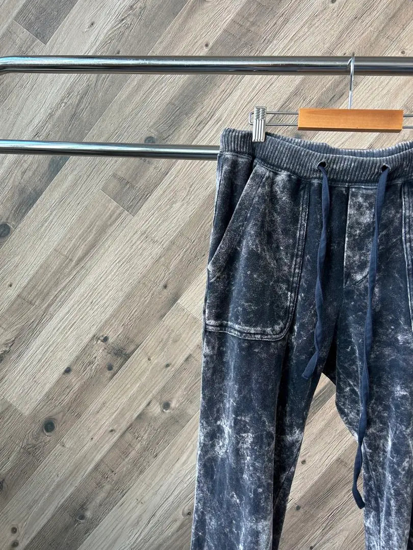 ★ DIESEL Tie-dye pattern velour-like jogger pants