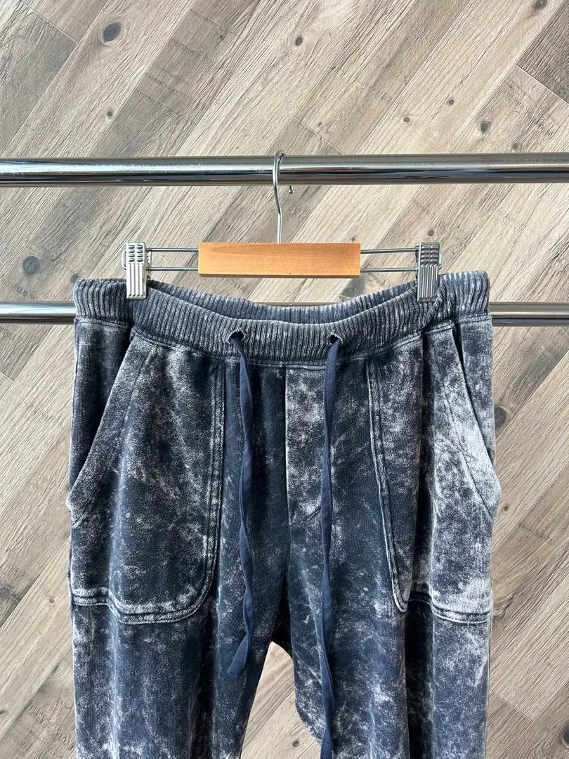 ★ DIESEL Tie-dye pattern velour-like jogger pants