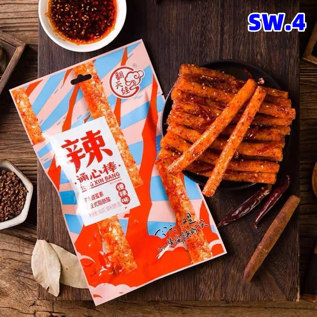 Edición limitada por tiempo limitado SW.4 palitos de macarrones 1 bolsa ラーティアオ Tentenwa Spicy Sticks China お confitería w51