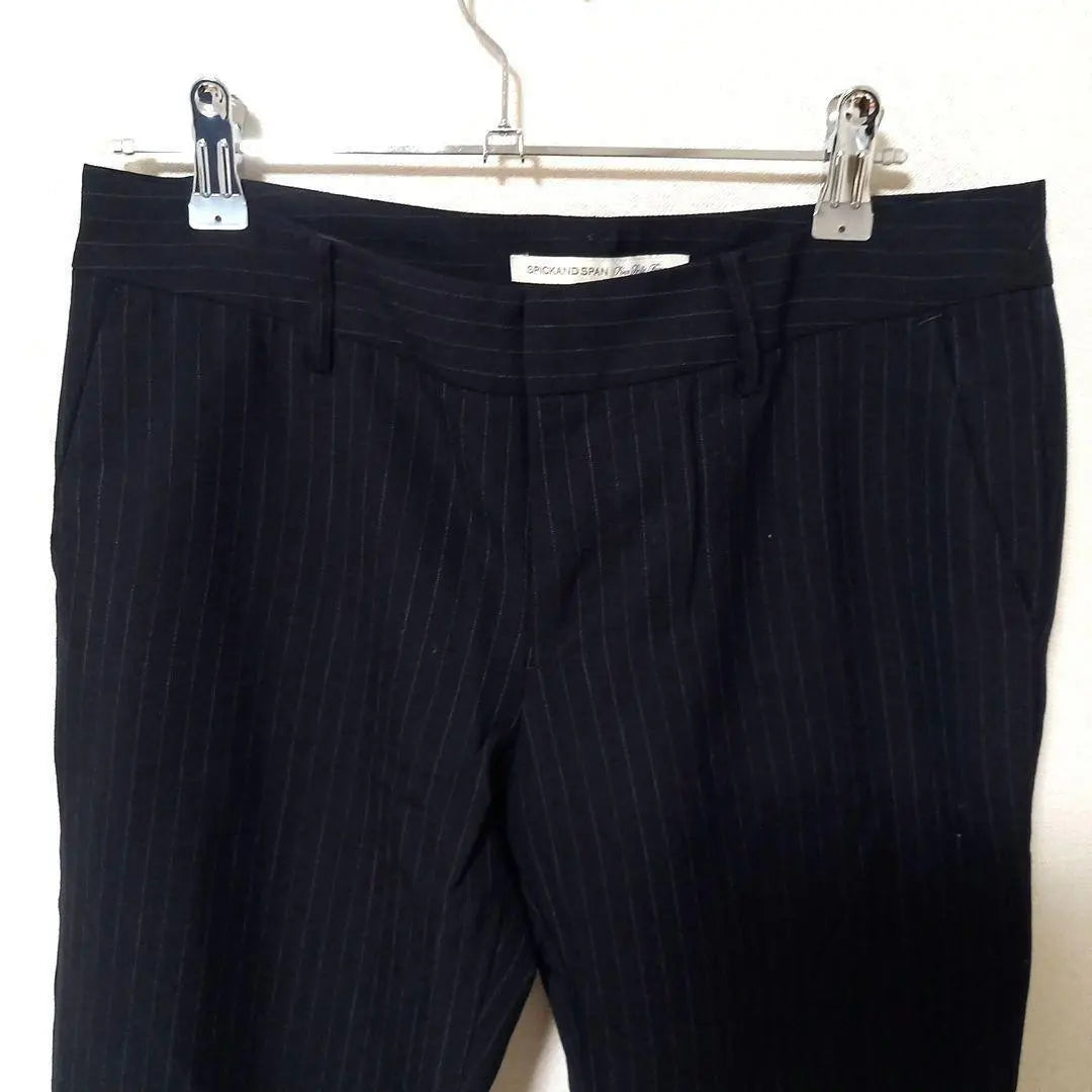 [SPICK%SPAN] Women's Slacks Striped Pattern Black 38 | 【SPICK%SPAN】レディース　スラックス　ストライプ柄　黒　38