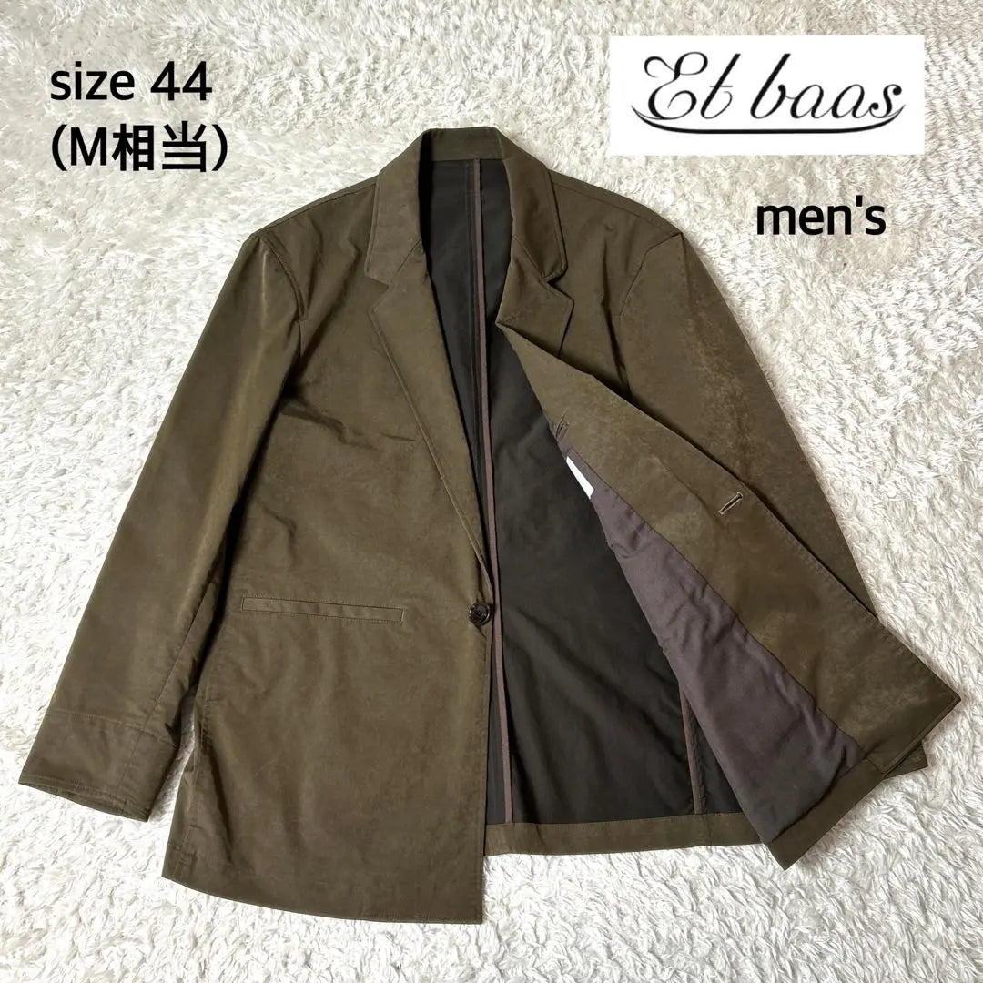 [Extremely beautiful] Et baas velour tailored jacket 1B khaki size 44