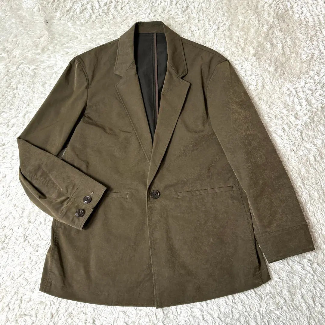 [Extremely beautiful] Et baas velour tailored jacket 1B khaki size 44