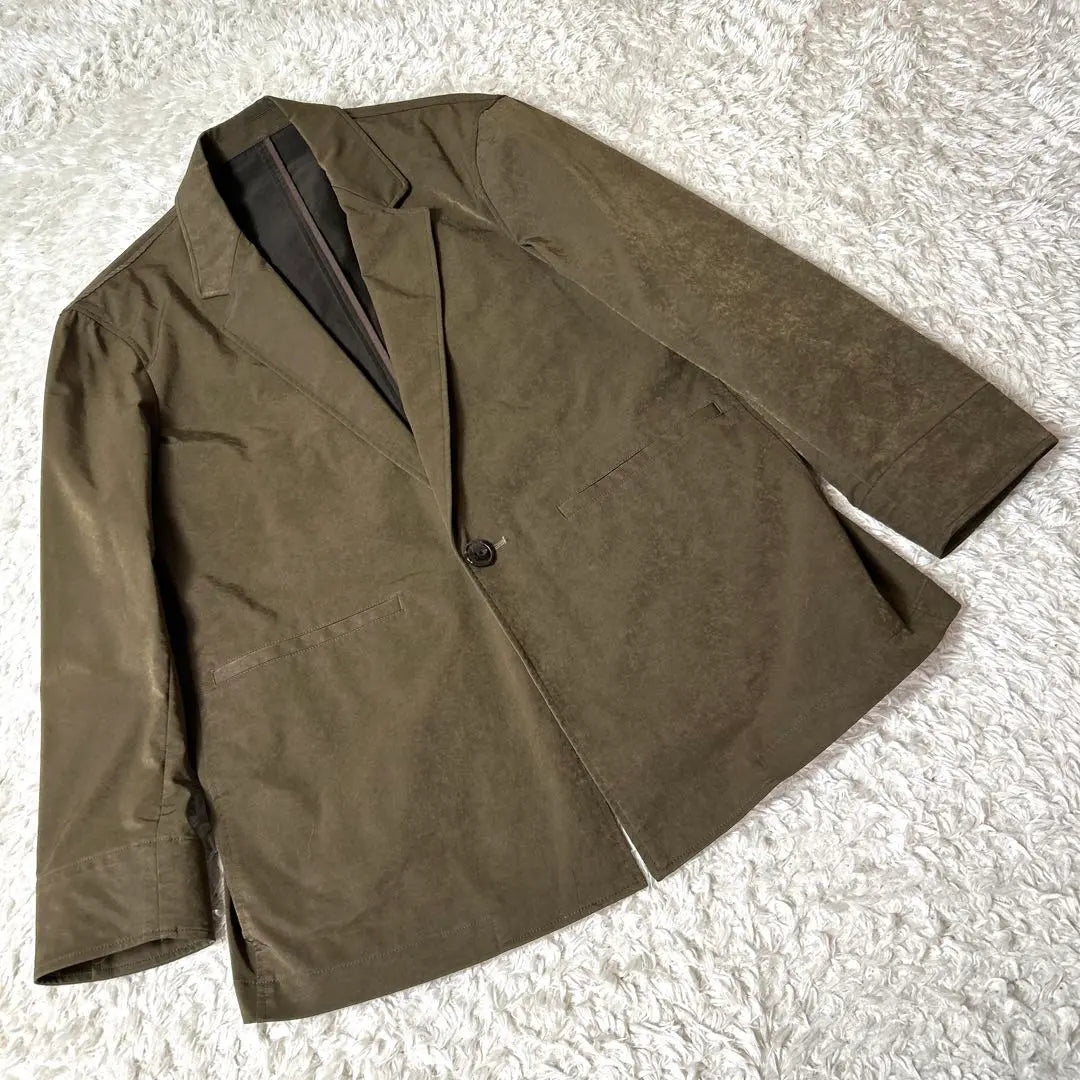 [Extremely beautiful] Et baas velour tailored jacket 1B khaki size 44