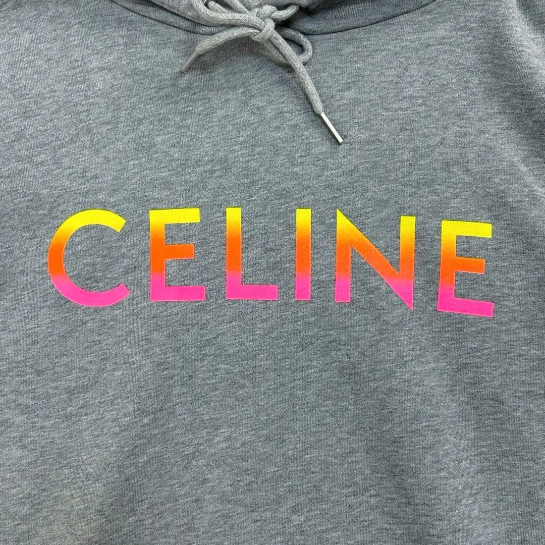 [Rare 2XL size] Celine ☆ Hoodie with big logo Popular design difficult to obtain