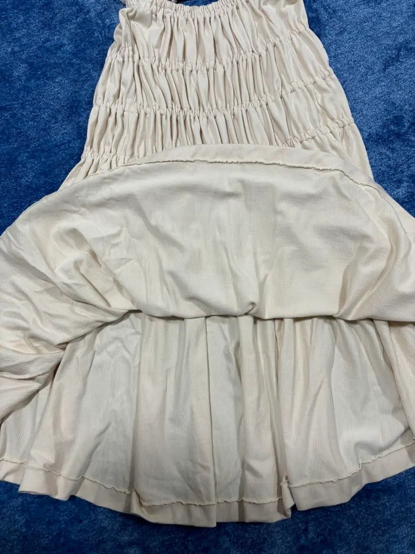 Woa UHR Vestido largo de una pieza sin usar con etiqueta Fabricado en Japón Blanco roto F