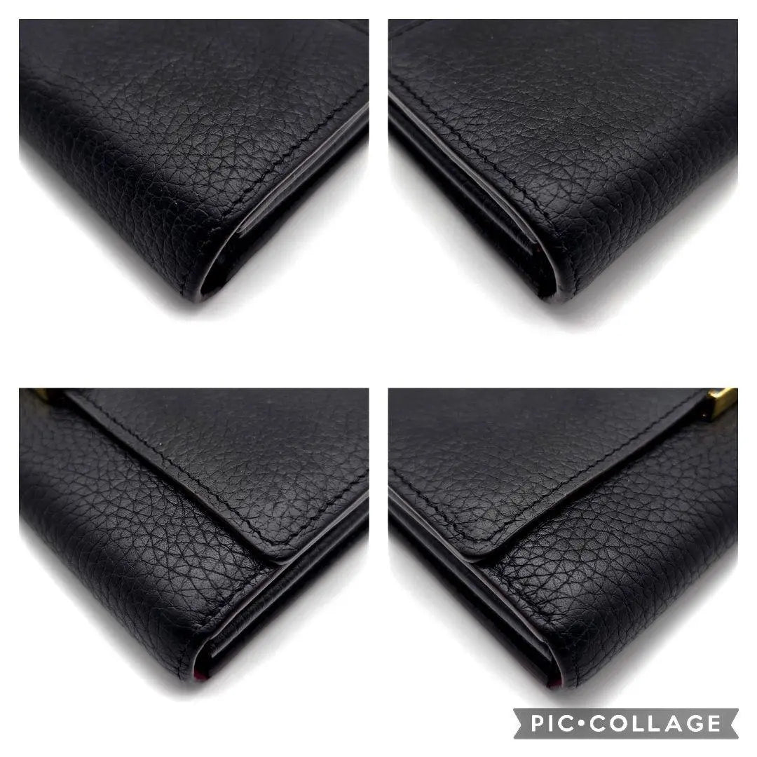 Louis Vuitton Portefeuille Capucine Toryon Long Wallet Noir D86