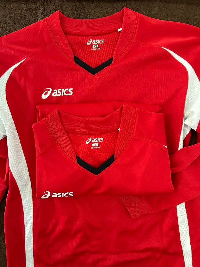 ASICS long-sleeved T-shirts 150cm and 160cm 2 pieces set of 2