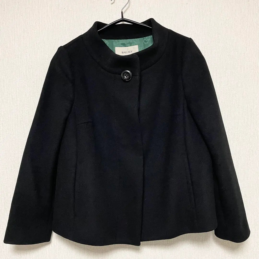 BALLSEY Wool Cashmere Short Coat Black 38