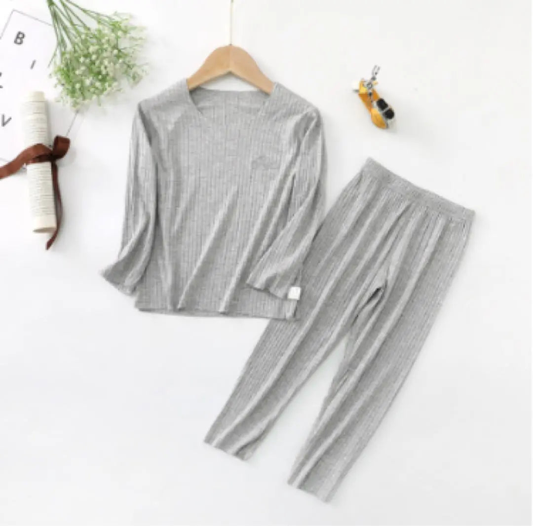 Pajamas, thin children's clothing, gray