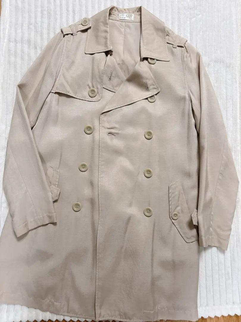 a.r.w Beige Double Breasted Trench Coat M Size