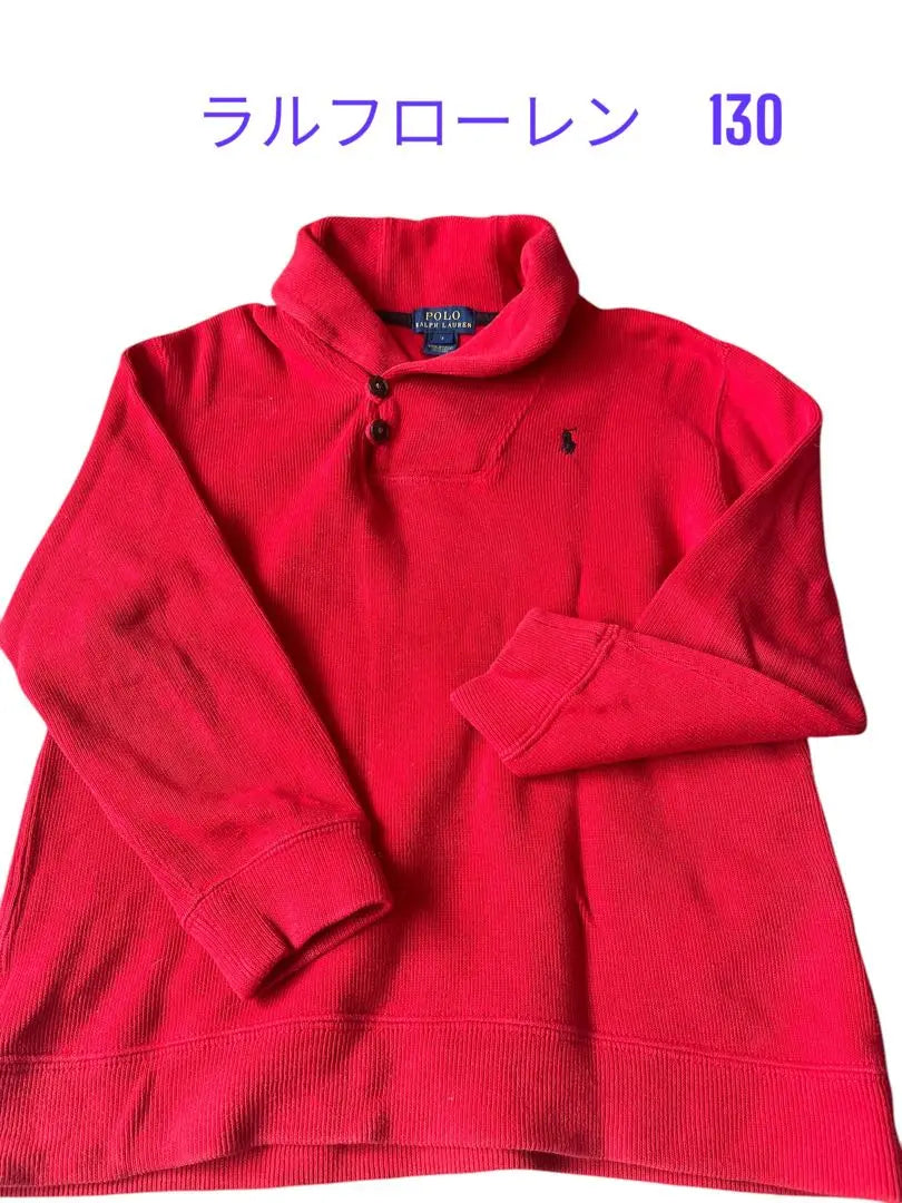 Polo Ralph Lauren Red High Neck Trainer 130 | Polo Ralph Lauren 赤 ハイネック トレーナー 130