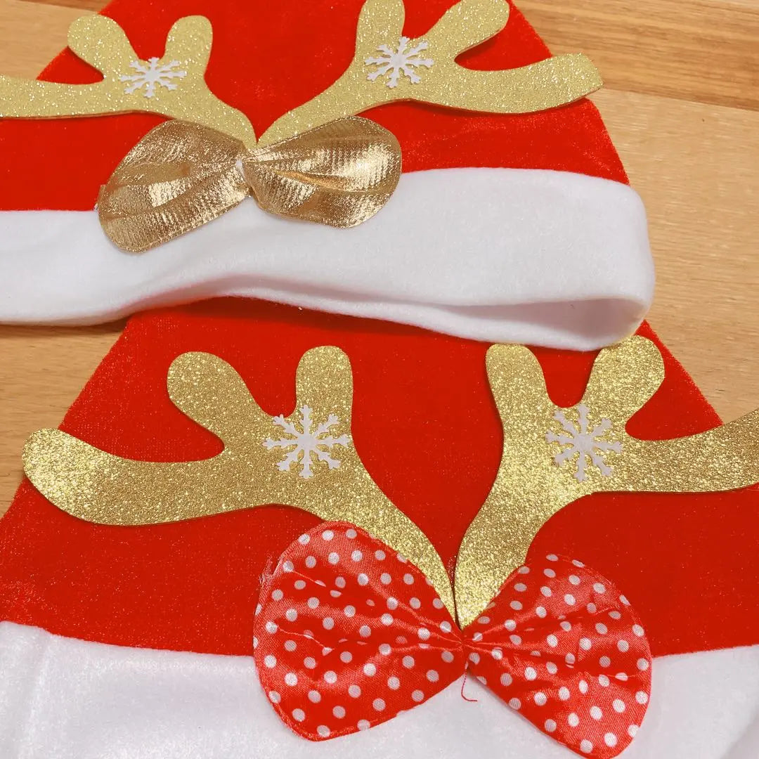 Santa hat set of 4 Christmas hat Santa party costume reindeer