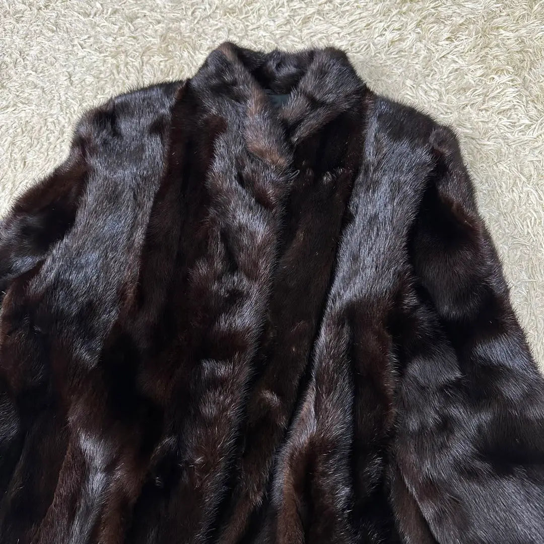 fur majestic canada mink coat jacket dark brown brown