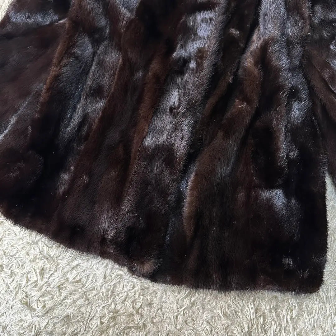 fur majestic canada mink coat jacket dark brown brown