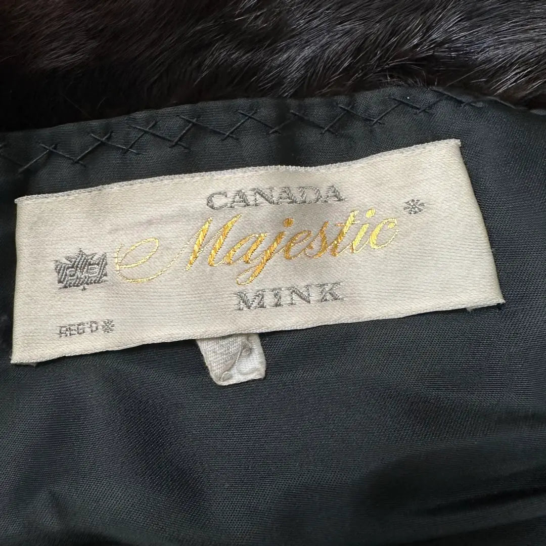 abrigo chaqueta piel majestuosa canada visón marrón oscuro marrón