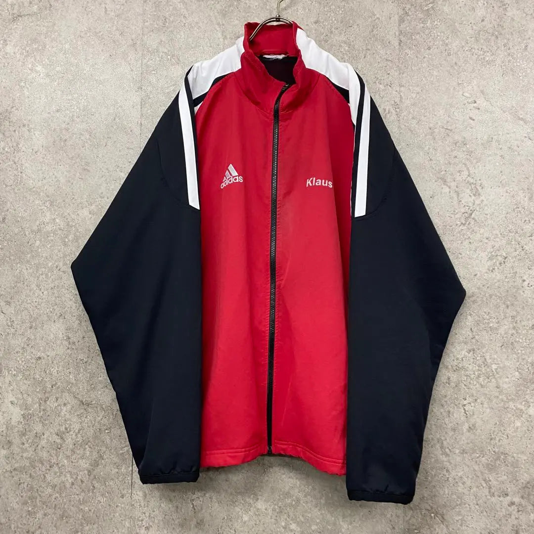 Rare 90s US Vintage Adidas Embroidered Nylon Jacket Red Men's XL