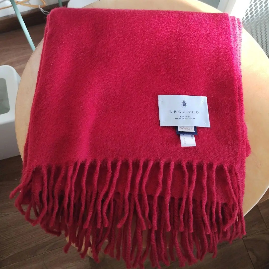 Begg & Co Cashmere Stole Red