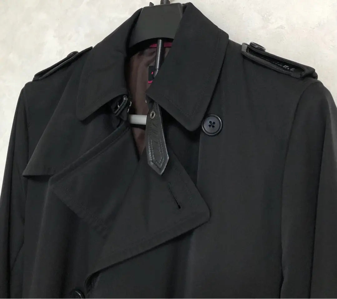 Mr.JUNKO Trench Coat Black Jacket Outerwear