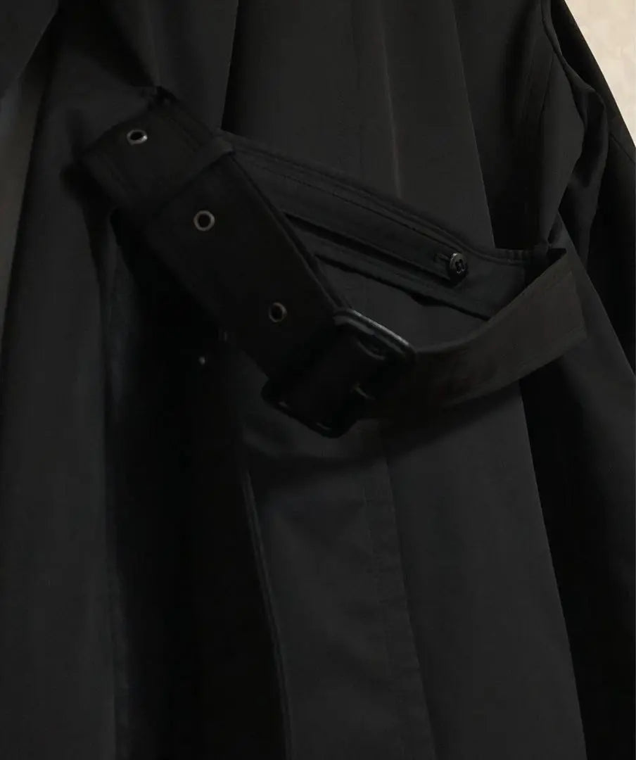 Mr.JUNKO Trench Coat Black Jacket Outerwear