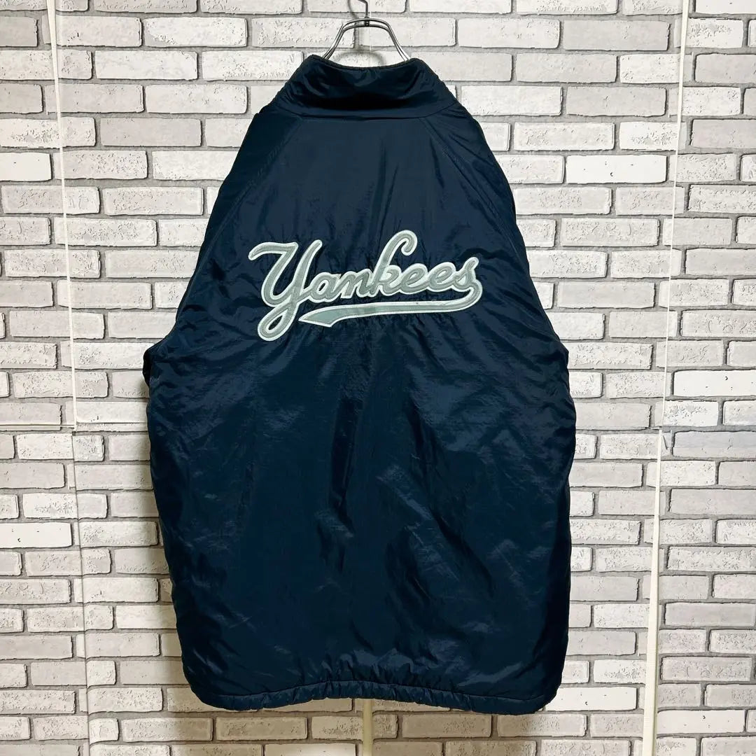 MLB☆NY Yankees Quilted Jacket Big Logo XL Navy