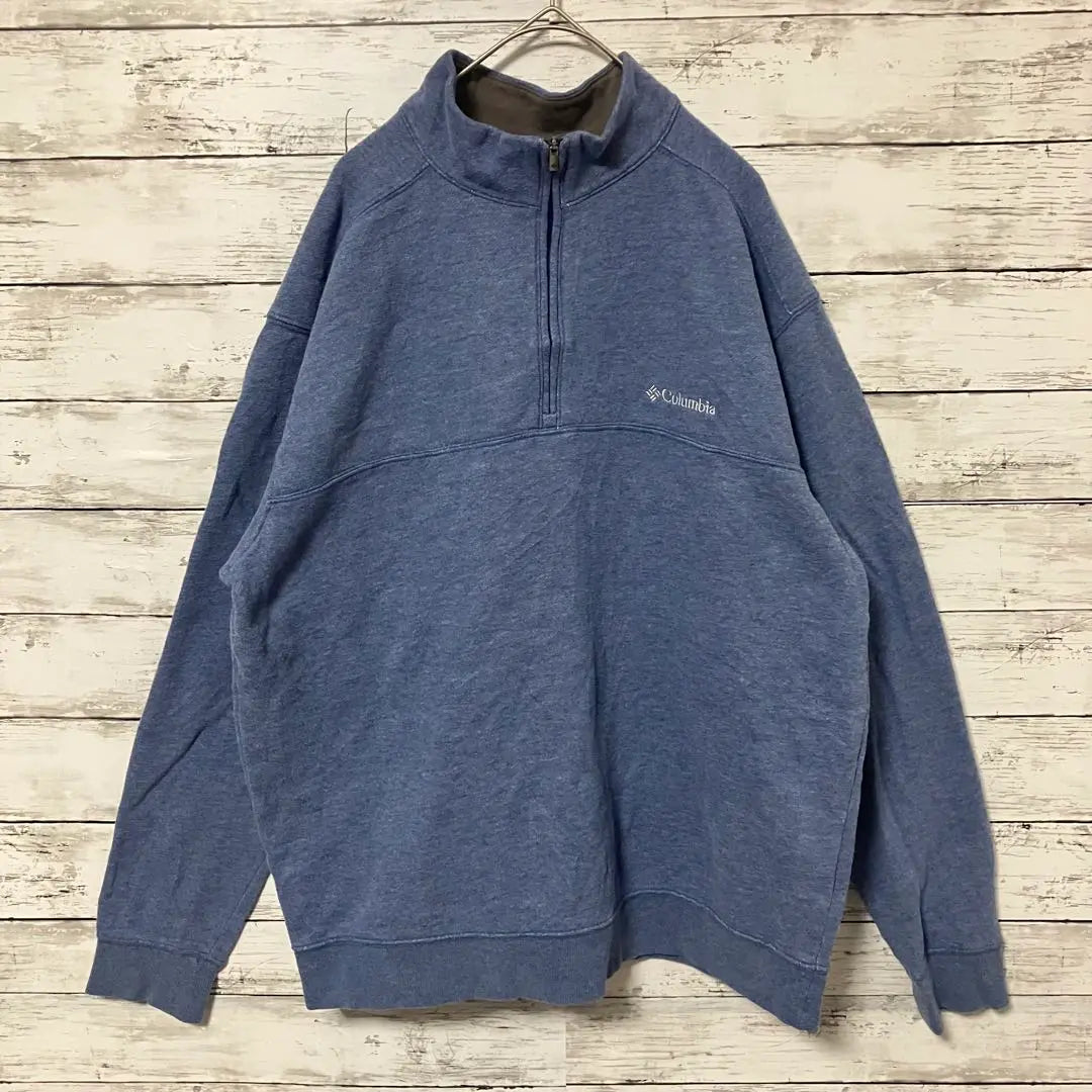 ●F562 [US Import] Columbia Half Zip Sweatshirt Blue Men's [M]