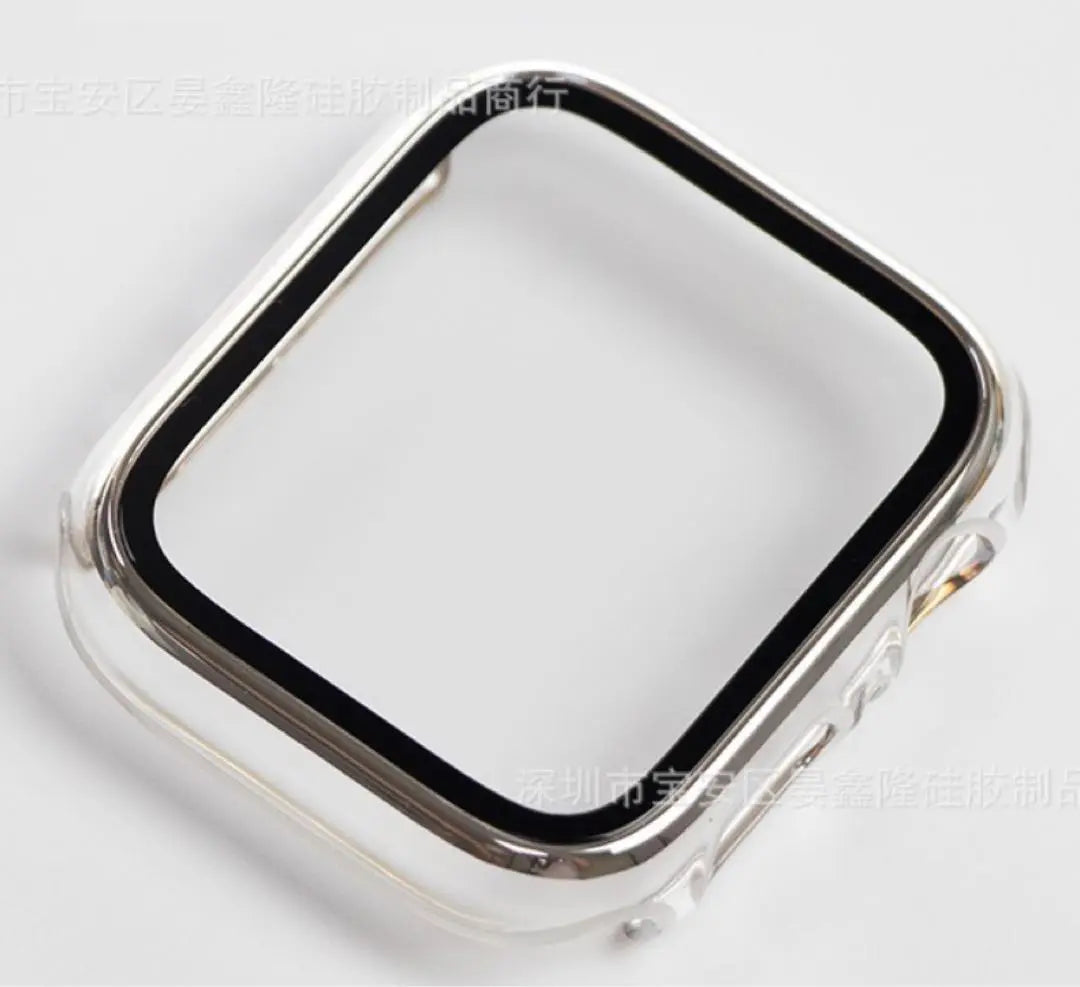 Funda para Apple Watch de 45 mm, transparente y plateada